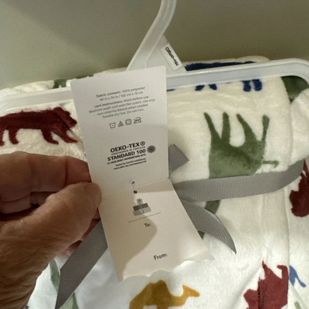 Carter's NWT Baby Blanket Safari Multi Color Zoo Animals White Plush‎ Cozy 2021